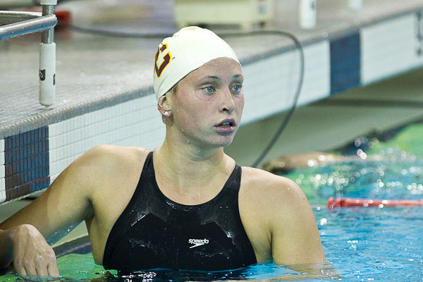 Haley Anderson of USC wins the 500 freestyle at the 2010 AT&T Short Course National Championships