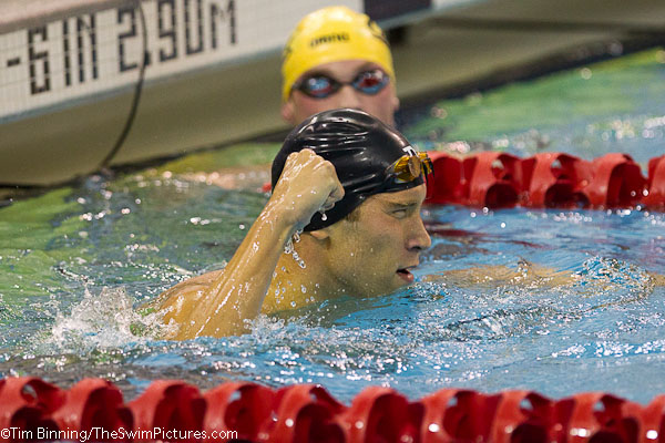 Matt Grevers of Tucson Ford Dealers wins the100 backstroke at the 2010 AT&T Short Course National Championships