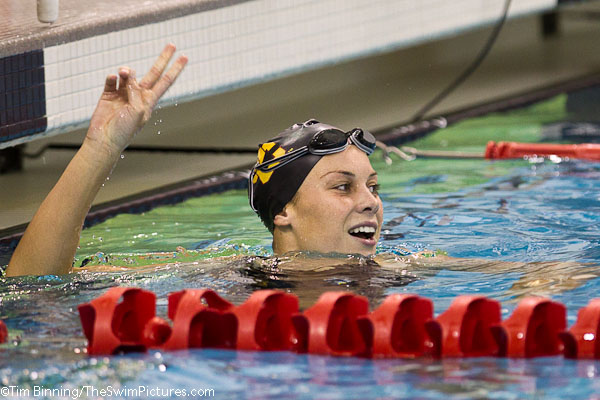 Presley Bard of USC wins the100 backstroke at the 2010 AT&T Short Course National Championships