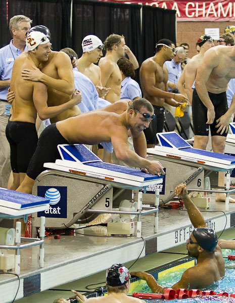 USC Men win the 200 free relay at the 2010 AT&T Short Course National Championships