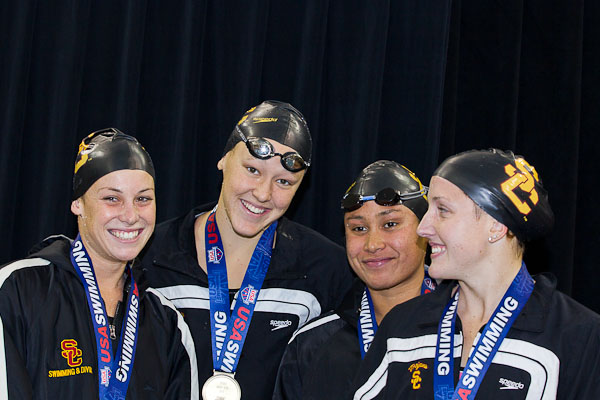 USC Women win the 400 medley relay at the 2010 AT&T Short Course National Championships