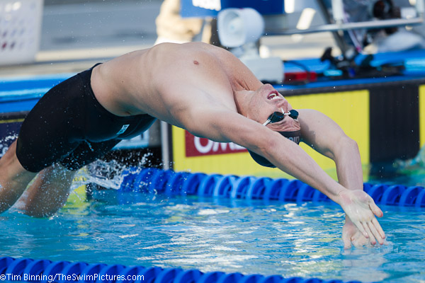 Aaron Peirsol of Longhorn Aquatics takes second in the 200 backstroke  at the 2010 USA Swimming Nationals