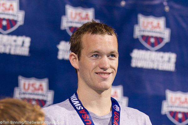 Andrew Gemmell of Delaware Swim Team and the University of Georgia takes fifth  in the 1500 free at the 2010 USA Swimming Nationals in Irvine California