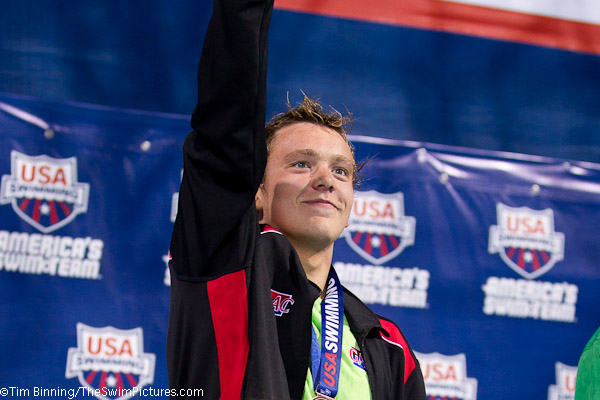 Arthur Frayler of Germantown Academy Aquatic Club takes fourth in the 1500 free at the 2010 USA Swimming Nationals in Irvine California