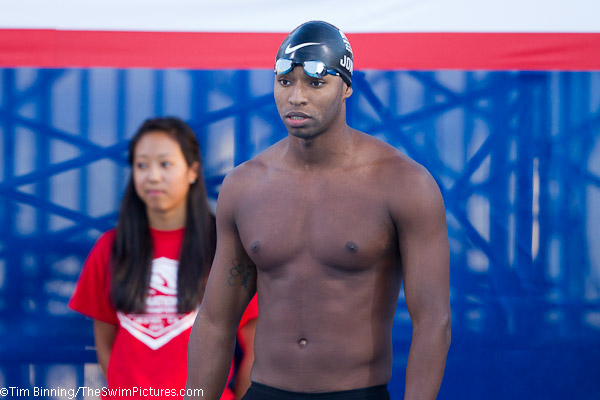 Cullen Jones of SwimMAC takes second in the 50 free at the 2010 USA Swimming Nationals in Irvine California