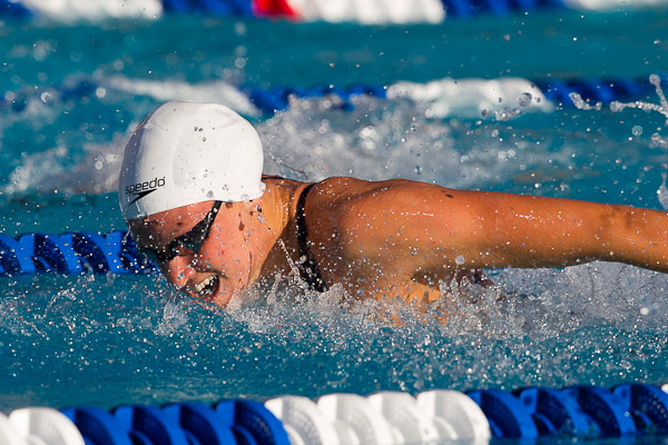 Dana Vollmer of Cal Aquatics places second in the 100 fly at 2010 USA Swimming Nationals
