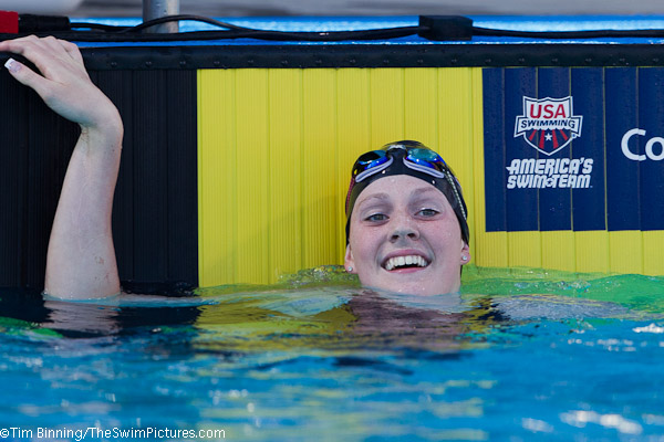 Missy Franklin of the Colorado Stars takes Second in the 100 back at 2010 USA Swimming Nationals