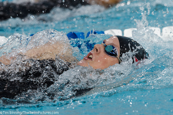 Missy Franklin of the Colorado Stars takes second in the 200 backstroke at the 2010 USA Swimming Nationals