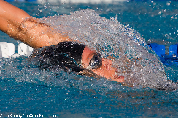Natalie Coughlin of Cal Aquatics captures the 100 back at 2010 USA Swimming Nationals