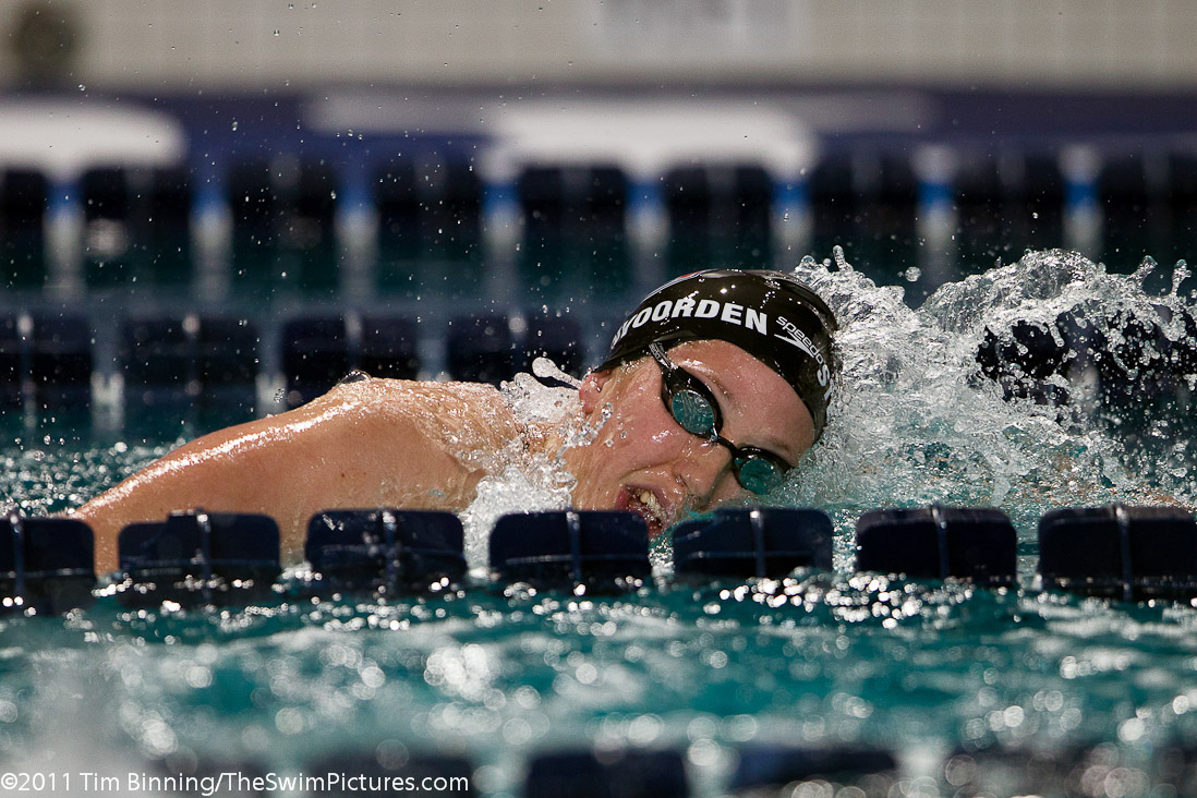 Ashley Steenvoorden of the USA swims the 800m Freestyle at the 2011 Mutual of Omaha Duel in the Pool held December 16 and 17, 2011 at Georgia Tech University in Atlanta, Georgia.