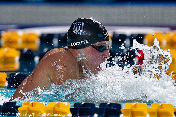 Ryan Lochte of the USA wins the 400m Individual Medley at the 2011 Mutual of Omaha Duel in the Pool held December 16 and 17, 2011 at Georgia Tech University in Atlanta, Georgia.