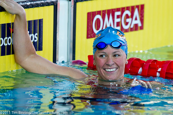 Elizabeth Beisel of Bluefish Swim Club wins the 200 back at the 2011 ConocoPhillips USA Swimming National Championships