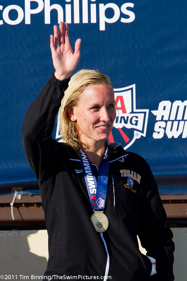 Jessica Hardy of Trojan Swim Club wins the 100 breast at the 2011 ConocoPhillips USA Swimming National Championships
