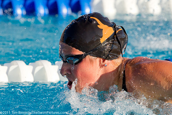 Kathleen Hersey of Longhorn Aquatics takes the 200 fly at the 2011 ConocoPhillips USA Swimming National Championships