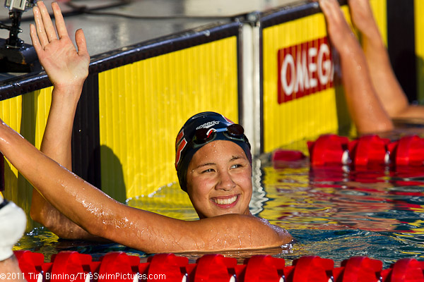 Micah Lawrence of SwimMAC Carolina wins the 200 breast at the 2011 ConocoPhillips USA Swimming National Championships