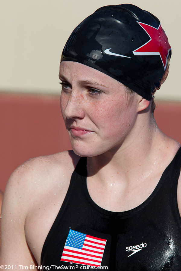 Missy Franklin of the Colorado Stars wins the 100 free at the 2011 ConocoPhillips USA Swimming National Championships