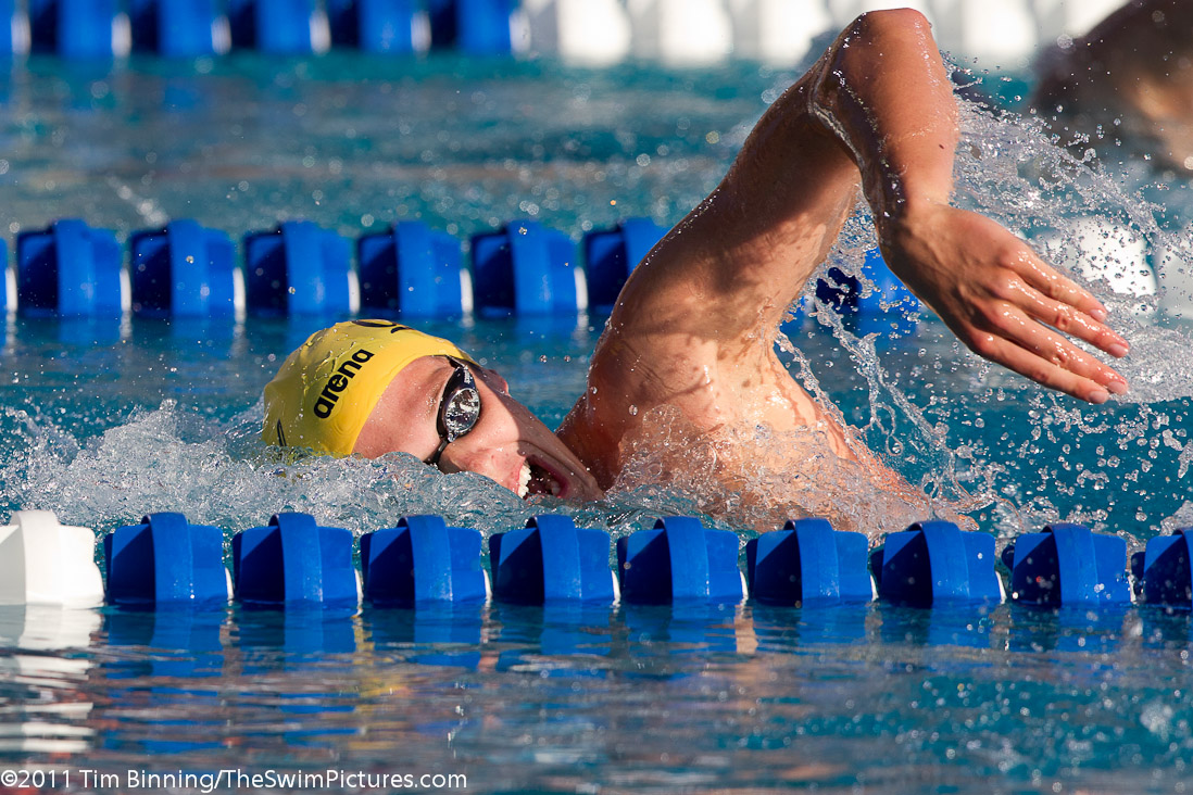 Sam Metz of Cal Aquatics swims the 400 free B final at the 2011 ConocoPhillips USA Swimming National Championships.