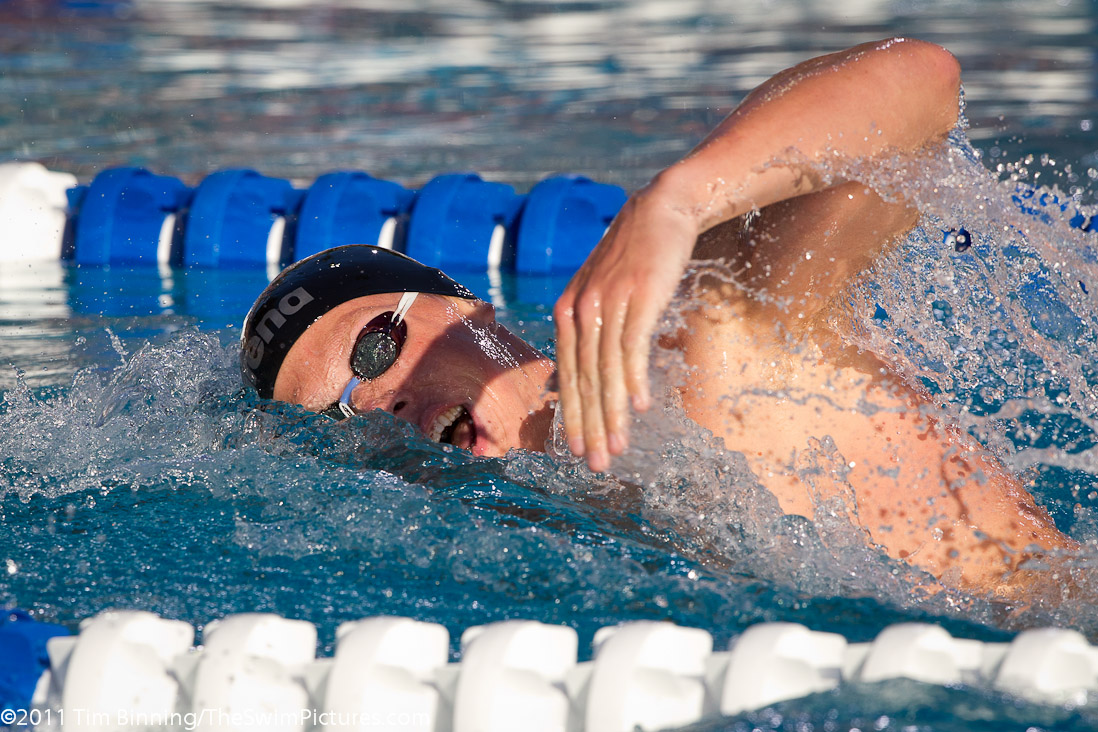 Matt McLean of Snow Swimming swims in the 400 free championship final at the 2011 ConocoPhillips USA Swimming National Championships.