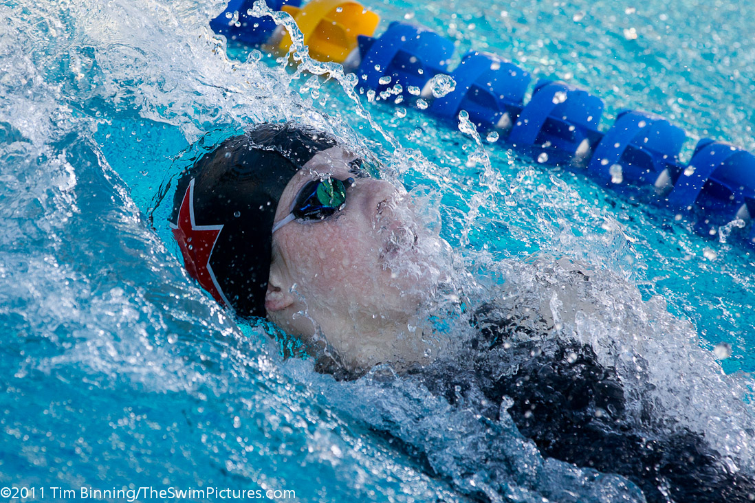 Missy Franklin of the Colorado Stars swims in the 200 IM championship final at the 2011 ConocoPhillips USA Swimming National Championships.  Franklin placed fourth in 2:12.08.