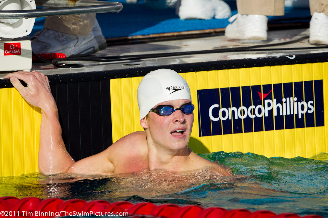 Jackson Wilcox of Longhorn Aquatics wins the 200 free B final in 1:49.84 at the 2011 ConocoPhillips USA Swimming National Championships.