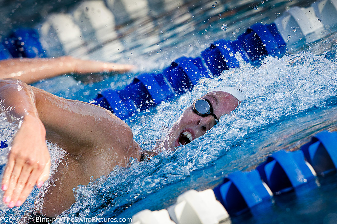 Allison Schmitt of North Baltimore Aquatic Club swims in the 200 free championship final at the 2011 ConocoPhillips USA Swimming National Championships.