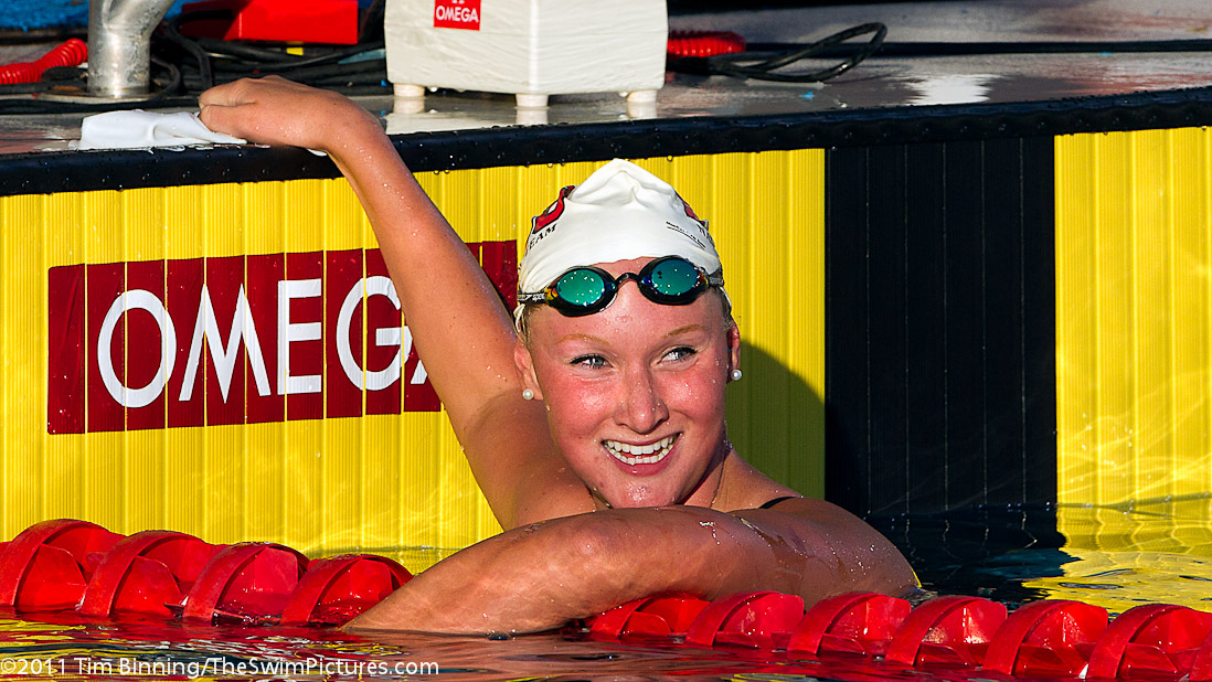 Catherine Breed of Pleasanton Seahawks places second n the 200 free (1:58.86) at the 2011 ConocoPhillips USA Swimming National Championships.