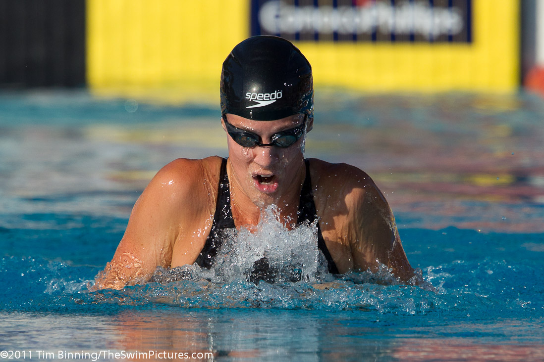 Keri Hehn of Team Bruin swims the 100 breast B final (1:09.01) at the 2011 ConocoPhillips USA Swimming National Championships.