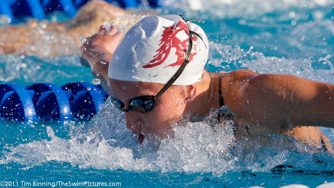 Lyndsay De Paul of Trojan Swim Club swims the 200 fly championship final at the 2011 ConocoPhillips USA Swimming National Championships.