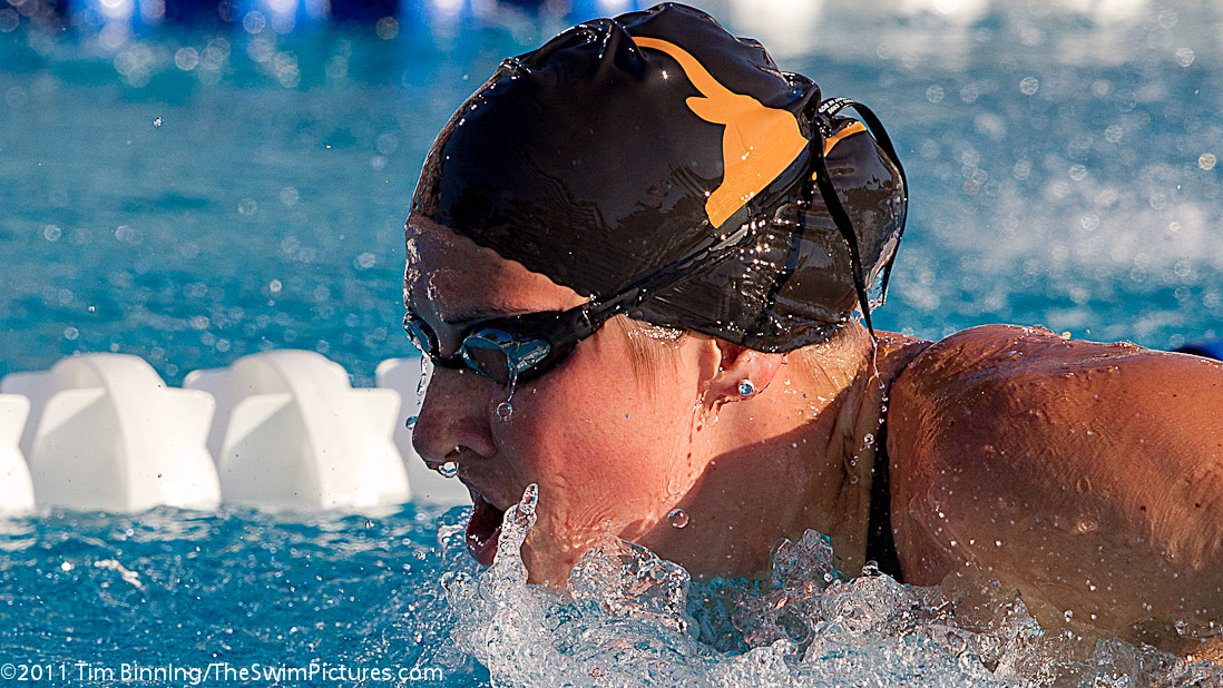 Kathleen Hersey of Longhorn Aquatics swims the 200 fly championship final on her way to victory in 2:07.61 at the 2011 ConocoPhillips USA Swimming National Championships.