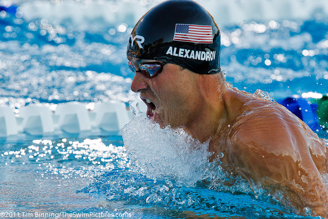 Mike Alexandrov of Tucson Ford Dealers Aquatics swimming the 200 breast B final at the 2011 ConocoPhillips National Championships