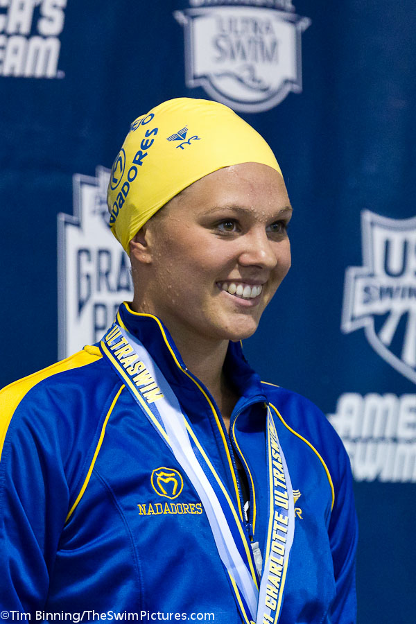 Chloe Sutton of Mission Viejo wins the 400 free at the 2011 Charlotte UltraSwim 