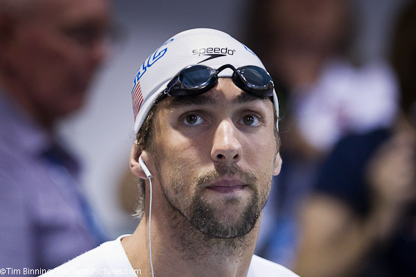 Michael Phelps of North Baltimore Aquatic Club wins the 200 backstroke at the 2011 Charlotte UltraSwim