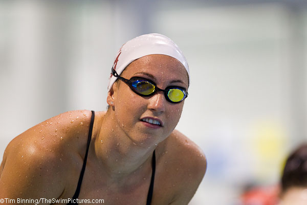 Rebecca Soni of Trojan Swim Club wins the 200 breaststroke at the 2011 Charlotte UltraSwim 