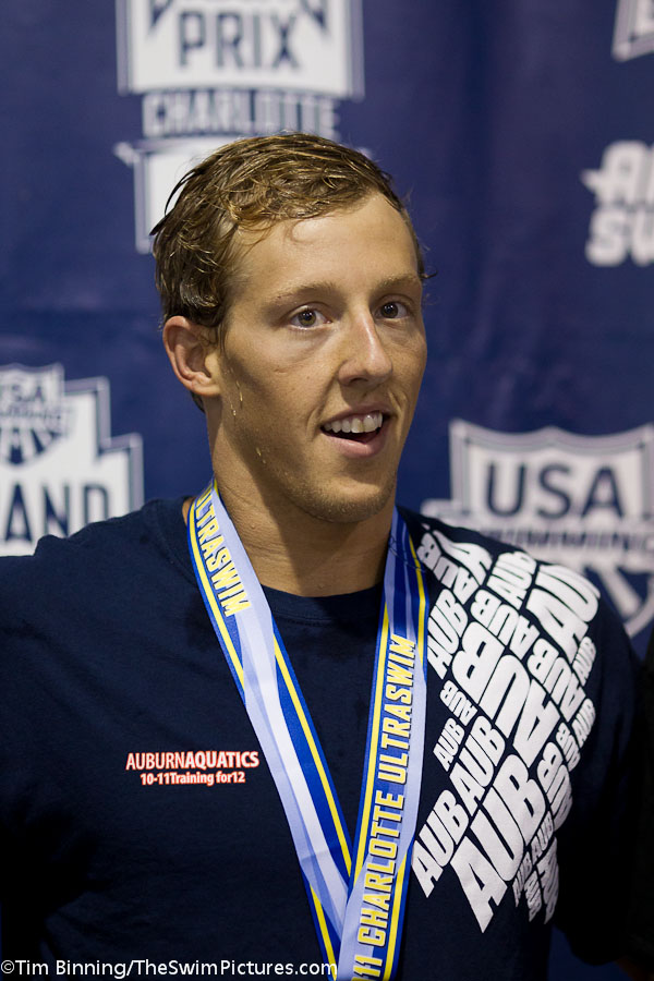 Tyler McGill of Auburn Aquatics wins the 100 fly at the 2011 Charlotte UltraSwim 