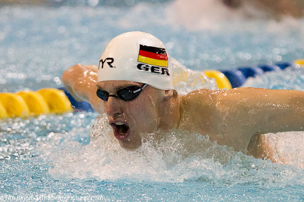 Yannick Lebherz of Germany wins the 400 IM at the 2011 Charlotte UltraSwim 