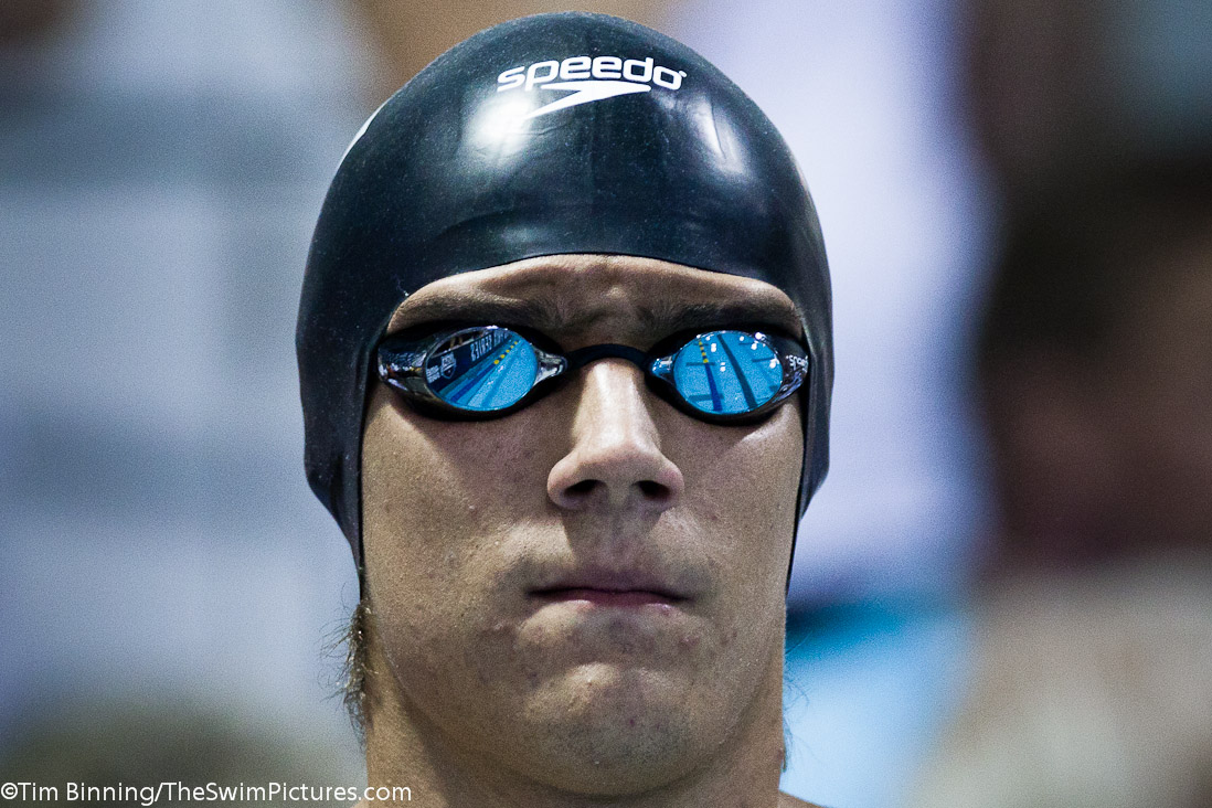 Jorge Mario Murillo of DANA-FG prior to the start of the 100 breaststroke final.