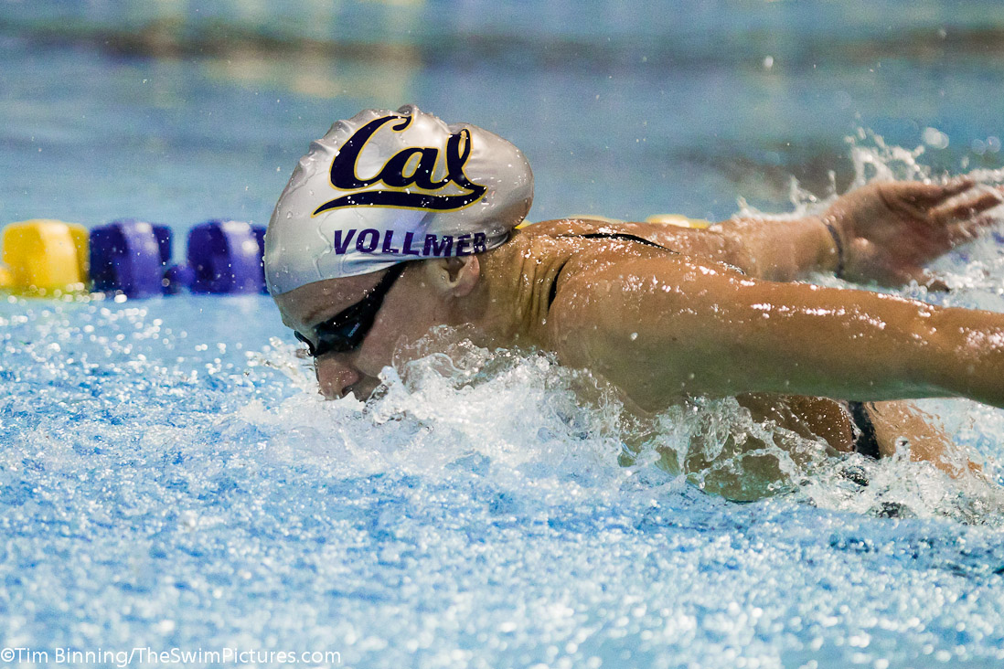Dana Vollmer of Cal Aquatics swims the 100 butterfly championship final.