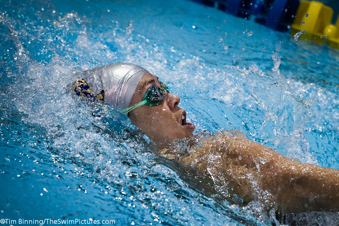 Natalie Coughlin of Cal Aquatics swims the 100 backstroke