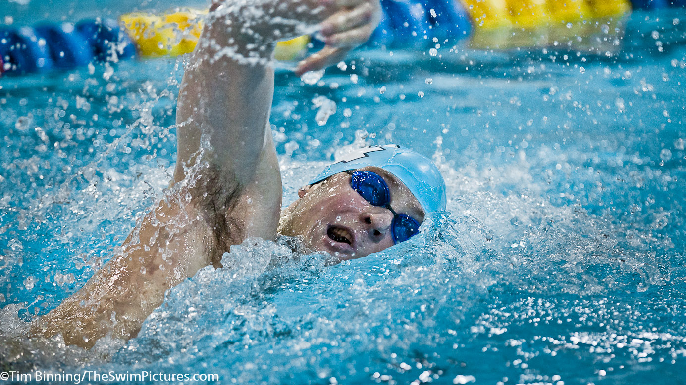 Tyler Harris, University of North Carolina and Poseidon-VA, swims in the championship final of the 400 IM at hte 2011 Charlotte UltraSwim
