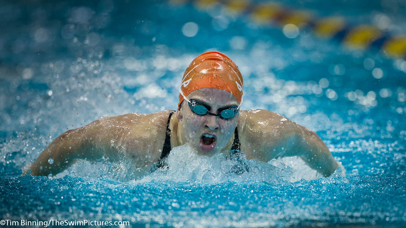 Rachel Naurath of The University of Virginia swims the 200 butterfly prelims at the 2011 Charlotte UltraSwim