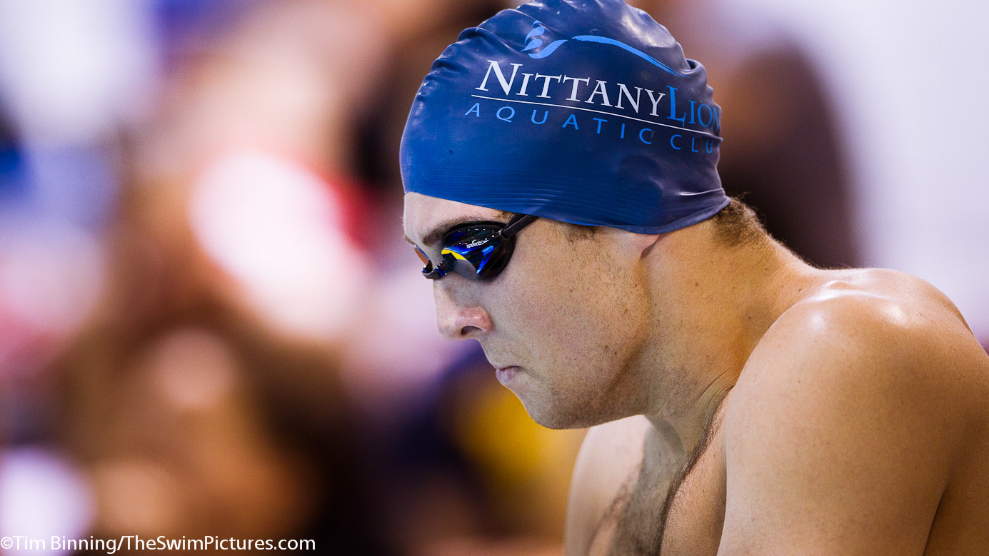 Shane Austin of the Nittany Lions Aquatic Club prepares for the 50 free prelims at the 2011 Charlotte UltraSwim