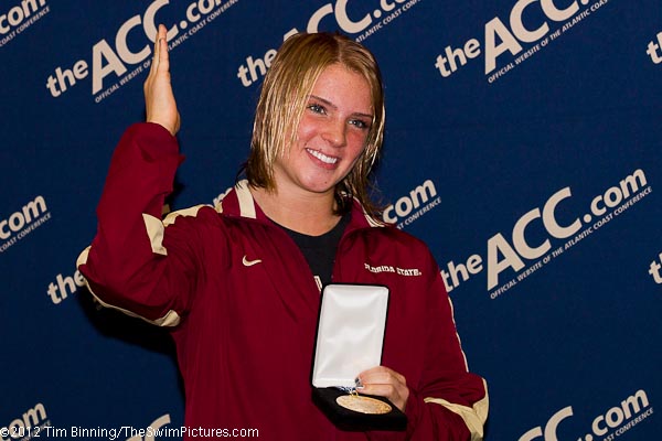 Katrina Young of Florida State wins the 10 meter diving at the 2012 Womens Swimming and Diving Championships