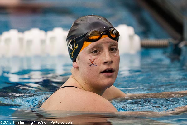 Megan Fox of UVA wins the 200 fly  at the 2012 Womens Swimming and Diving Championships
