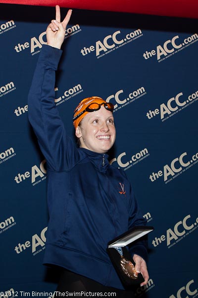 Megan Fox of Virginia wins the 400 IM at 2012 Womens Swimming and Diving Championships