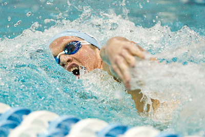 Chip Peterson of UNC 1650 free winner 2010 ACC Mens Swimming and Diving Championships