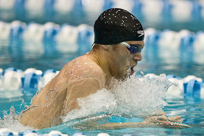 Gal Nevo of Georgia Tech wins 400 IM at 2010 ACC Mens Swimming and Diving Championships