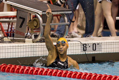 100 fly Arianna Vanderpool-Wallace of Auburn 2010 SEC Swimming and Diving Championships