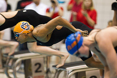 Arianna Vanderpool-Wallace wins 100 free 2010 SEC Swimming and Diving Championships