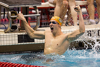 Gideon Louw of Auburn wins the 50 free 2010 SEC Swimming and Diving Championships