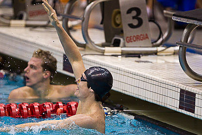 Marco Loughran of Florida wins 200 backstroke 2010 SEC Swimming and Diving Championship